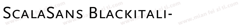 ScalaSans Blackitali字体转换